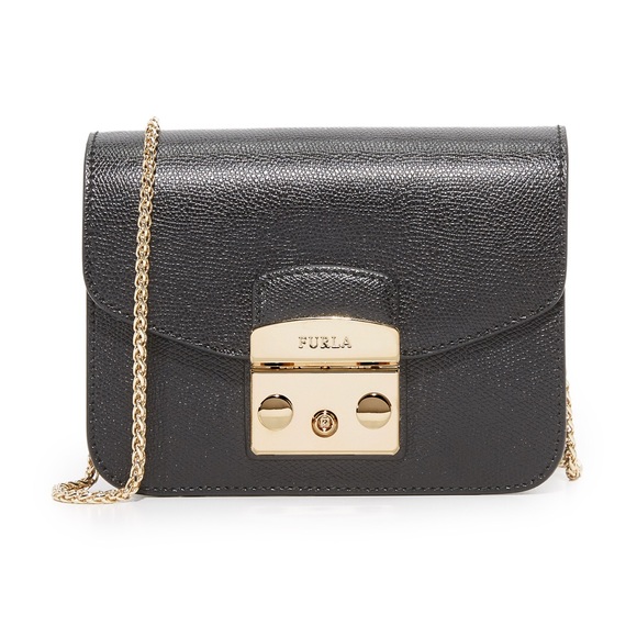 Furla Handbags - Furla Metropolis Mini Crossbody Bag (Black)